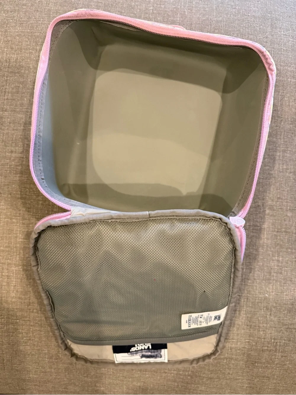 Lands' End Pastel Stripe Kids Backpack & Lunch Bag - Pink, Blue, Yellow, Green